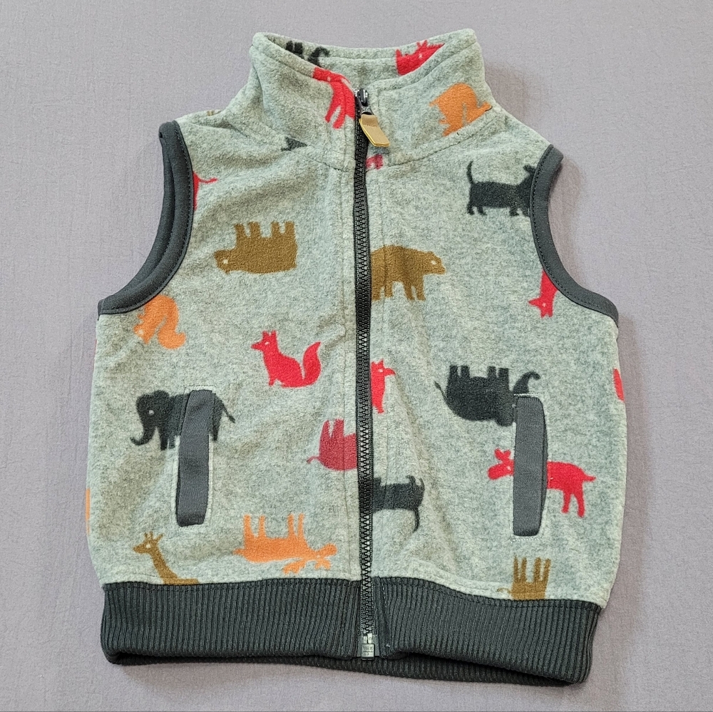 ✨️3/$25✨️ Baby Animal Print Fleece Vest 12M